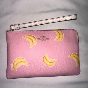 Coach Pink Banana Wristlet